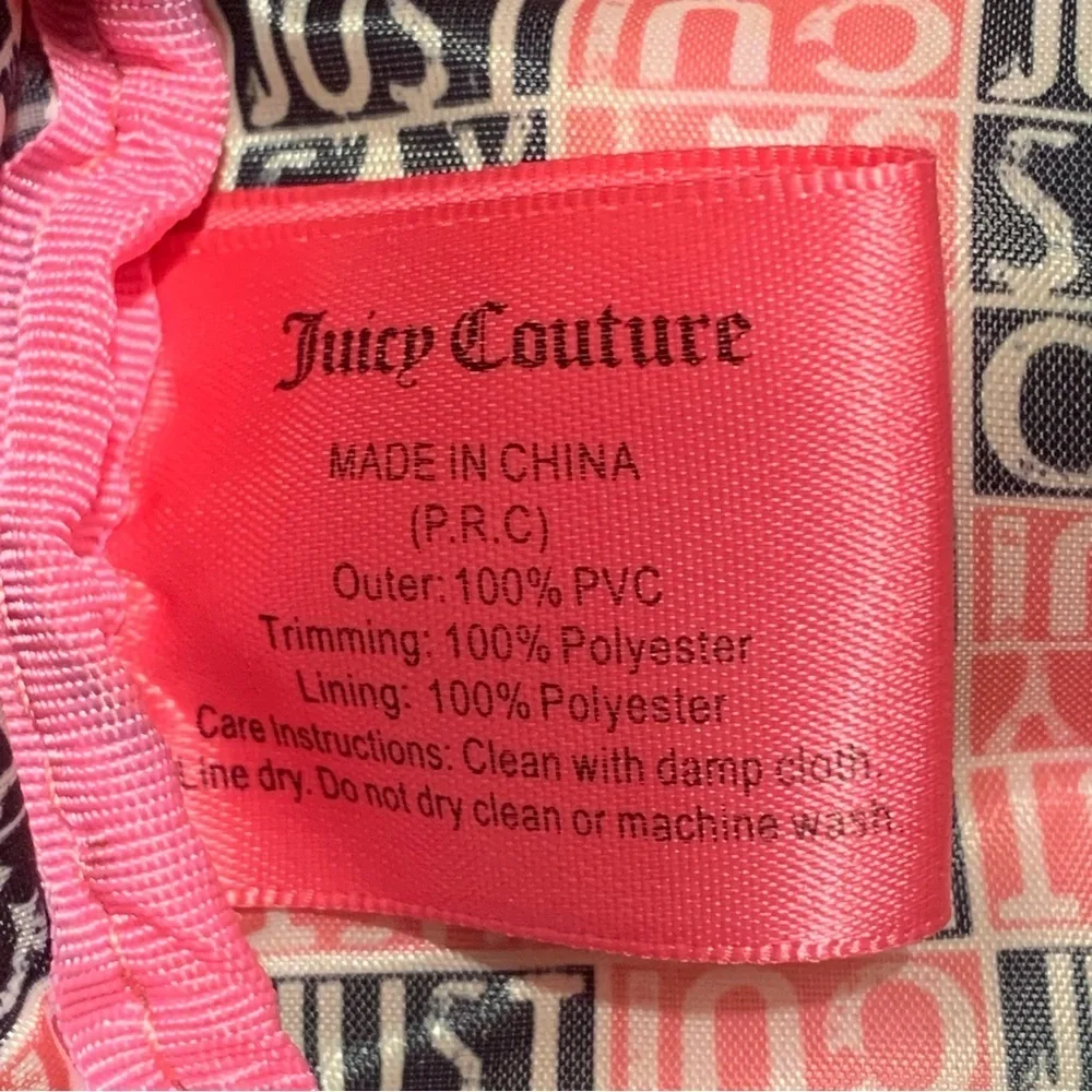 Juicy Couture Pink/Red Just Say Oui Makeup Cosmetic Bag